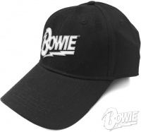 David Bowie - White Flash Logo Baseball Cap - Black Photo