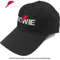 David Bowie - Aladdin Sane Bolt Logo Baseball Cap - Black Photo