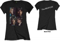 The Beatles - White Album Faces Ladies T-Shirt - Black Photo