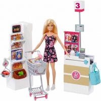 Mattel Barbie - Supermarket Playset and Doll Photo