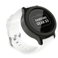 Tuff Luv Tuff-Luv Silicone Wrist Watch Strap Band for Samsung Gear S3 Smartwatch - White Photo