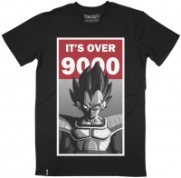 Dragon Ball Z - Over 9000 - Mens Tee - Black T-Shirt Photo