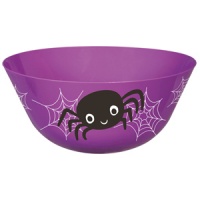 Amscan - Halloween Plastic Spider Candy Bowl - Purple Photo