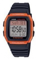 Casio Dual Display Digital Wrist Watch - Orange and Black Photo