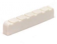 Graphtech LC-6200-10 NuBone 1/4" Slotted Nut for Classical Style Guitars - White Photo
