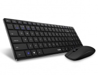 Rapoo 9300M Multi-Mode Wireless Mouse and Keyboard Combo - Black Photo