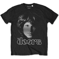 The Doors Jim Halftone Menâ€™s Black T-Shirt Photo