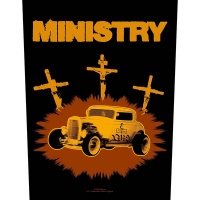 Ministry Jesus Built My Hotrod Back Patch Photo