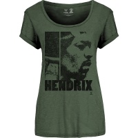 Jimi Hendrix Let Me Live Sccop Neck Womenâ€™s Khaki T-Shirt Photo