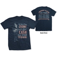 Johnny Cash All Star Tour Menâ€™s Navy T-Shirt Photo