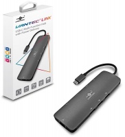 Vantec Link USB Type-C Multi-Function Hub with Power Delivery - Black Photo