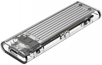 Orico M.2 NVMe to USB3.1 Gen-2 Type-C Transparent SSD Enclosure - Silver Heatsink Photo