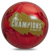 Liverpool FC - Champions of Europe 2019 Signature Football - Size 1 Photo