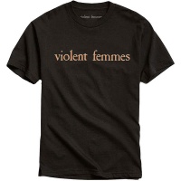 Violent Femmes - Salmon Pink Vintage Logo Menâ€™s Black T-Shirt Photo