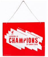 Liverpool FC - Champions of Europe 2019 Metal Sign Photo