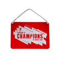 Liverpool FC - Champions of Europe 2019 Metal Window Sign Photo