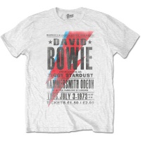 David Bowie Hammersmith Odeon Menâ€™s White T-Shirt Photo