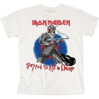 Iron Maiden Chicago Mutants Menâ€™s White T-Shirt Photo