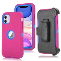 Tuff Luv Tuff-Luv Armour-Tuff Rugged Shockproof Heavy Duty Case with Removable Belt Clip for Apple iPhone 11 Pro - Turquoise and Yellow Photo