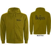 Beatles Drop T Logo Backprint Menâ€™s Green Zip Up Hoodie Photo