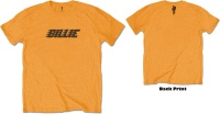 Billie Eilish - Racer Logo & Blohsh Men's T-Shirt - Orange Photo