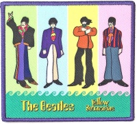 The Beatles - Yellow Submarine Band In Stripes Woven Patch Photo