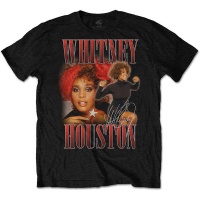 Whitney Houston - 90s Homage Men's T-Shirt - Black Photo
