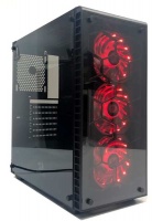 Redragon DIAMOND STORM EATX Mid-Tower Tempered Glass RGB Gaming Chassis - Black Photo