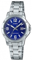 Casio Stainless Steel Analog Womens Wrist Watch - Silver and Blue Photo