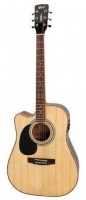 Cort AD880CE LH NS Standard Series Left-Handed Dreadnought Acoustic Electric Guitar Photo