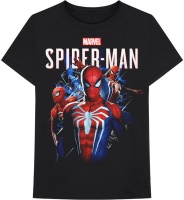 Marvel - Spider-Man 4 Spider-man Montage Men's T-Shirt - Black Photo