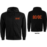 AC/DC - Logo Backprint Ladies Zip Hoodie - Black Photo