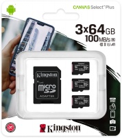 Kingston Technology - Canvas Select Plus microSD Card SDCS2/64GB-3P1A Class 10 64GB Memory Card Photo