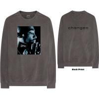 Tupac - Changes Side Photo Men's Long Sleeve Shirt - Charcoal Photo