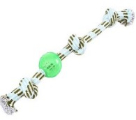 Dogs Life Dog's Life TPR Ball 3 Knot Rope Toy - Green Photo