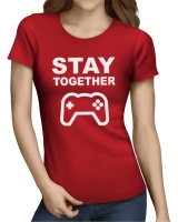 Stay Together Womens T-Shirt Red Photo