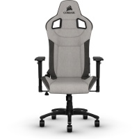 Corsair - T3 Rush Fabric Gaming Chair - Gray/Charcoal Photo