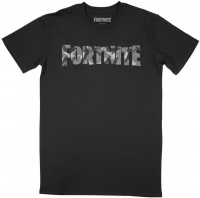 Fortnite - Camo Logo - Tee T-Shirt - Black Photo