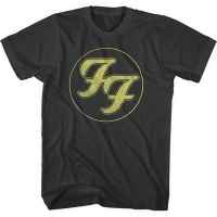 Foo Fighters - Gold FF Logo Unisex T-Shirt - Black Photo