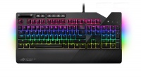 ASUS ROG Strix Flare Mechanical gaming keyboard with Cherry MX RGB switches; dedicated media keys and a customizable badge Photo