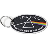 Pink Floyd - Dark Side of the Moon Oval White Border Woven Patch Keychain Photo