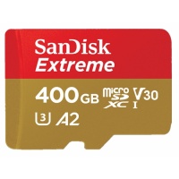 Sandisk Extreme MicroSDXC 400GB for Action Cams and Drones SD Adapter 160Mb/s A2 C10 V30 Uhs-I U3 Photo
