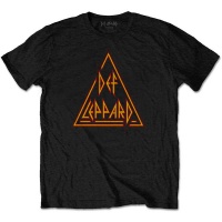 Def Leppard - Classic Triangle Logo Unisex T-Shirt - Black Photo