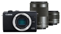 Canon EOS M200 Black Mirrorles Camera with M15-45s M55-200 Lenses Photo