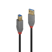 Lindy 5m USB3.0 A - B Black Cable Anthracite Photo