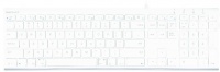 Macally - Ultra Slim USB Wired Keyboard for Mac and PC - Aluminium/White Photo