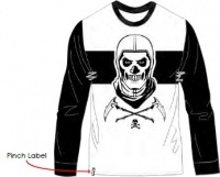 Epic Games Fortnite - Skull Trooper - Teen Long Sleeve - Black/White - T-Shirt Photo