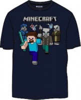 Minecraft - Woodland Battle - Teen T-Shirt - Blue Photo