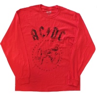 AC/DC - For Those About to Rock Unisex Long Sleeve Shirt - Red Photo