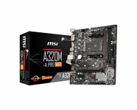 MSI A320M PRO-A MAX AMD AM4 Micro-ATX Gaming Motherboard - Black Photo